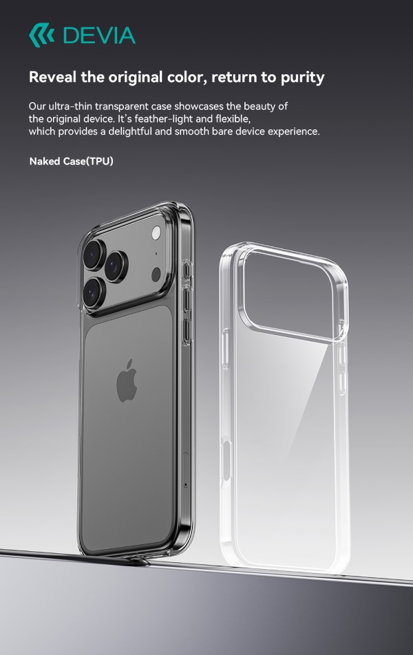 Custodia antiurto trasparente per iPhone 17